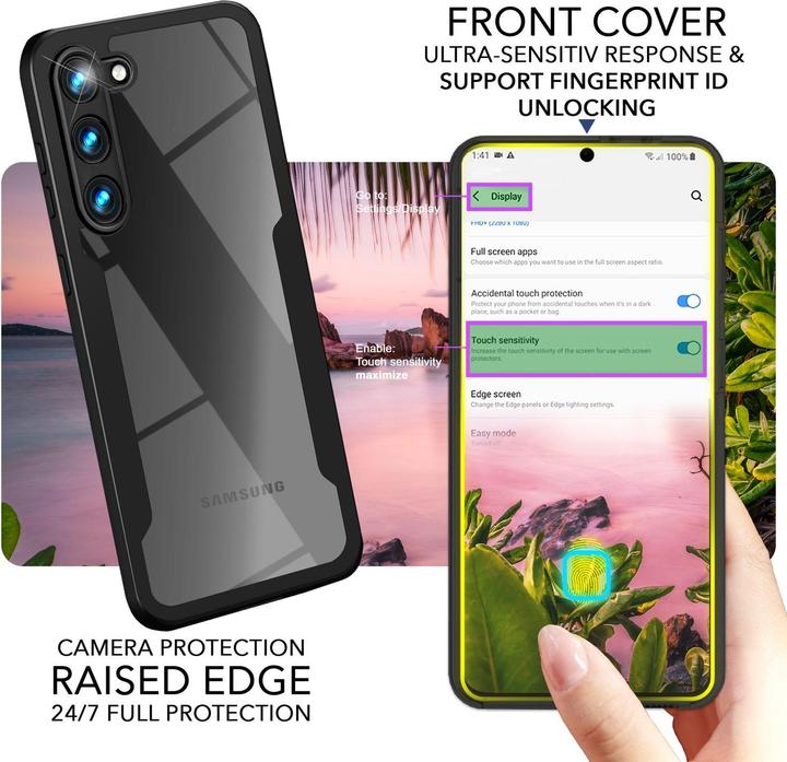 Immagine prodotto Nalia Busta ibrida trasparente a 360 gradi (Samsung Galaxy S23+)