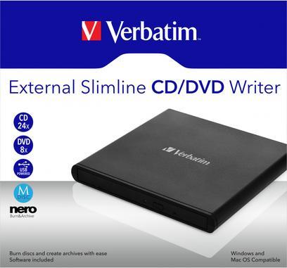 Produktbild Verbatim Externer Slimline CD-DVD-Brenner (DVD Brenner)