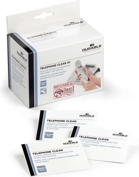 Produktbild Durable Telephone Clean 50 578502 Reinigungstücher 50 Stück (50 x)