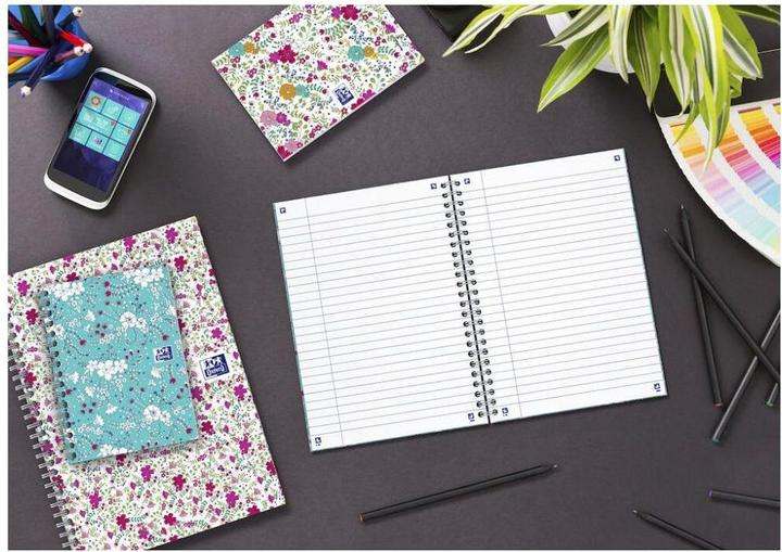 Immagine prodotto Oxford FORME FLORALE - Libro a spirale (A5, Quadretti, Copertina rigida)