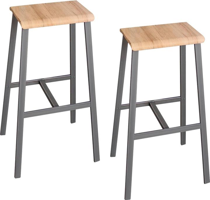 Produktbild Hammerbacher 2er Set Barhocker zu MPA17 Eiche Furn.