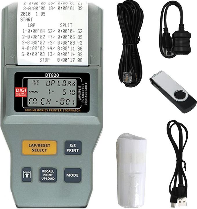 Produktbild Digi Sport stoppuhr, 2000 speicherplätze mit integriertem drucker dt820