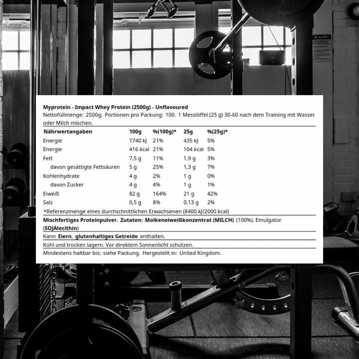 Immagine prodotto MyProtein Siero di latte Impact (Non aromatizzato, 1 pz., 2500 g)