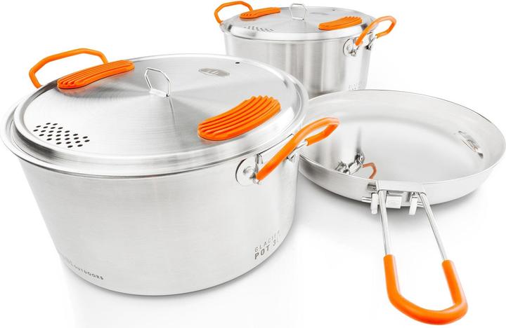 Actual product image GSI Glacier Stainless Base Camper Medium Cookware