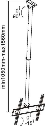 Image du produit InLine Kit de fixation (support plafond) pour écran plat - taille d'écran : 58-107 cm (2 (Divers)