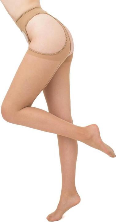 Image du produit Giulia Love Chic Bas porte-jarretelles, couleur daino-nero, taille 48-50 (20 DEN, 48 - 50)