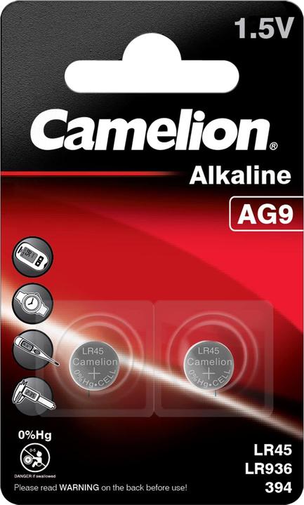 Image du produit Camelion Pile bouton alcaline(s) LR 45 2 pcs (2 pcs, AG9/LR45/LR936/394, 60 mAh)