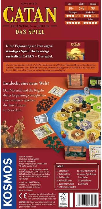 Produktbild Kosmos Catan - Ergänzung (Deutsch)