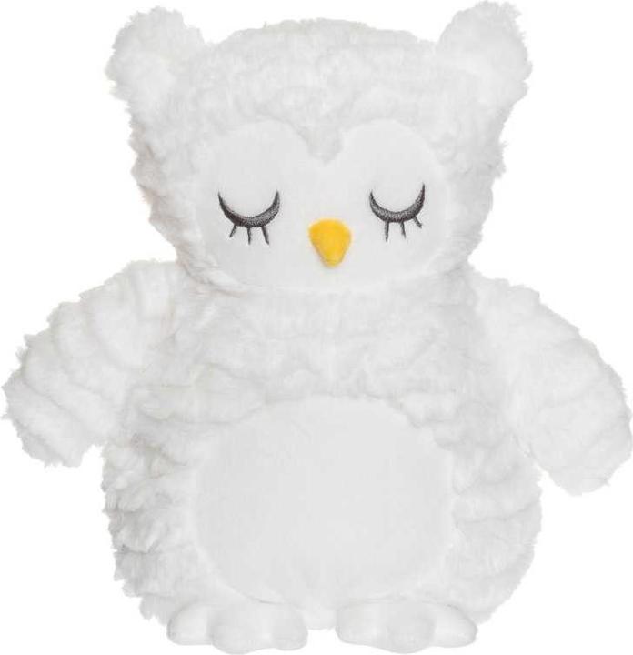 Actual product image Teddykompaniet Heat cushion owl white with wavy fur 35 cm (35 cm)