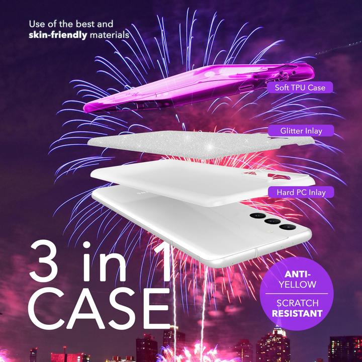 Actual product image Nalia Glitter hybrid cover (Samsung Galaxy S24)