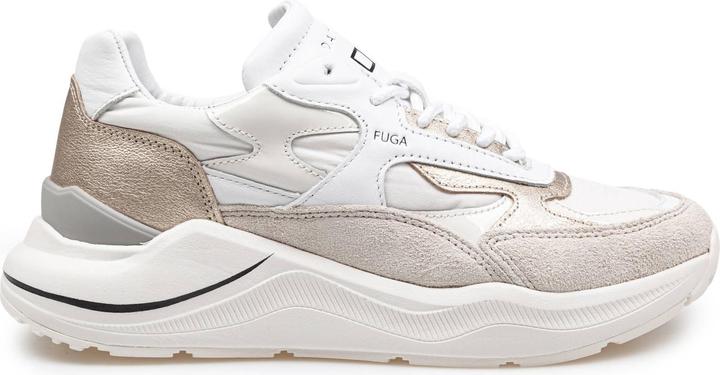 Produktbild D.a.t.e. D.a.t.e fuga sneakers in nylon and suede color white/platinum (38)