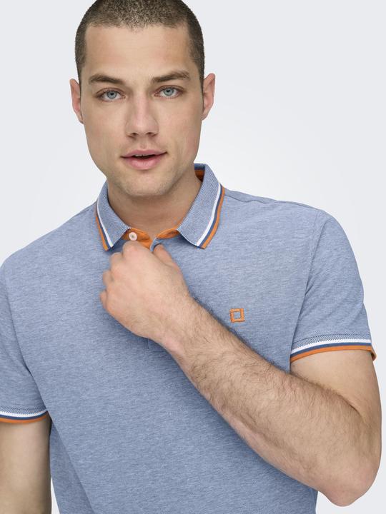 Produktbild Only & Sons Normal geschnitten Polokragen Poloshirt Polo (XXL)