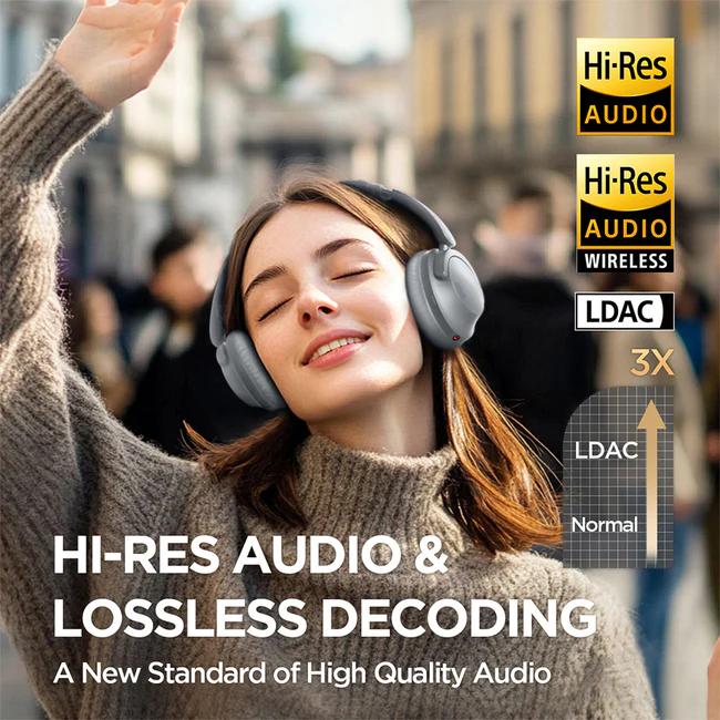 Actual product image 1More Wireless Over-Ear Headphones SonoFlow Pro HQ51, ANC (silver) (ANC, 100 h, Wireless)
