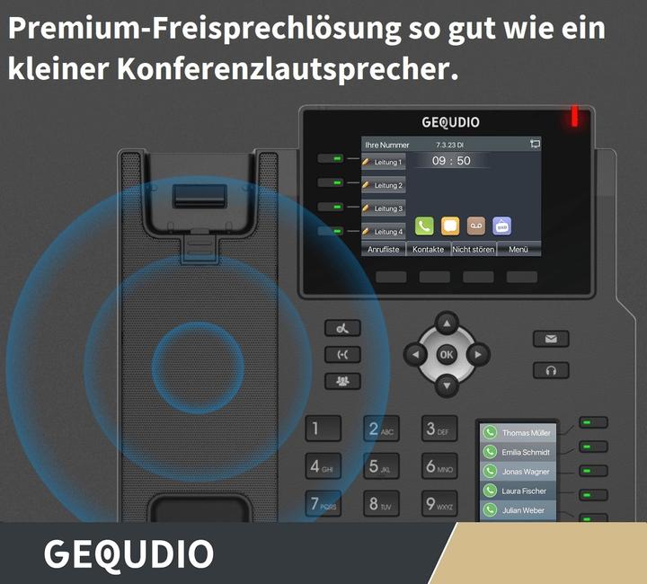 Image du produit Gequdio GX5+ Kit téléphone IP avec adaptateur secteur & casque