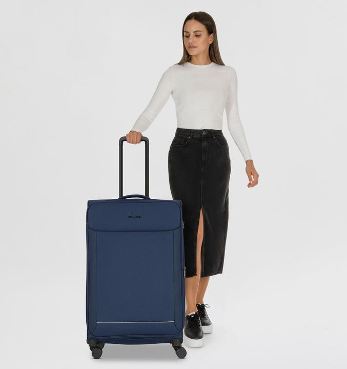 Immagine prodotto Stratic Fresh 4 Rollen Trolley L 77 cm mit Dehnfalte (110 l, XL (da 115l))