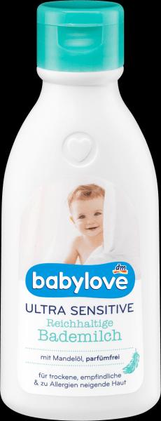 Produktbild dm babylove Bademilch ultra sensitive