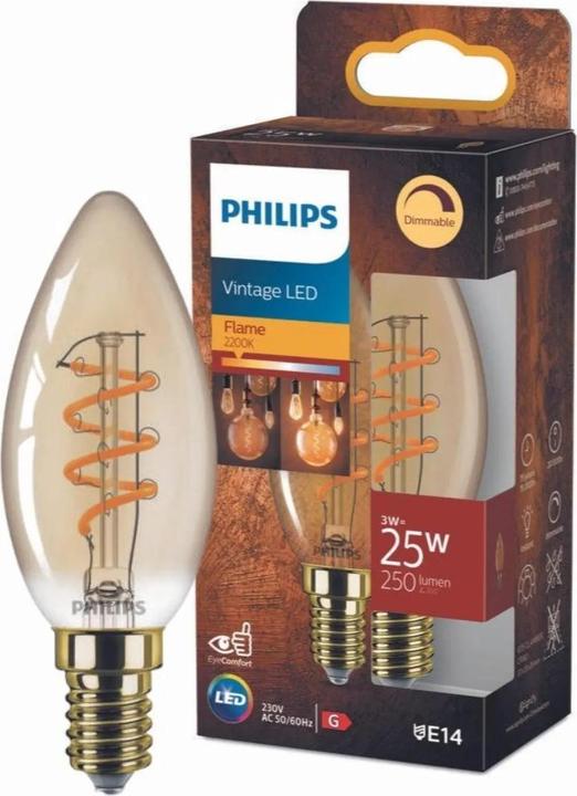 Produktbild Philips Amber (E14, 3 W, 250 lm, 1 x, E)