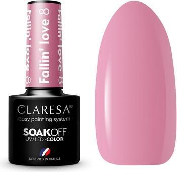Immagine prodotto Claresa Collezione di smalti UV LED Manicure ibrida Smalto per unghie a immersione Colore Rosa No 8 Fallin (Rosa, Smalto)