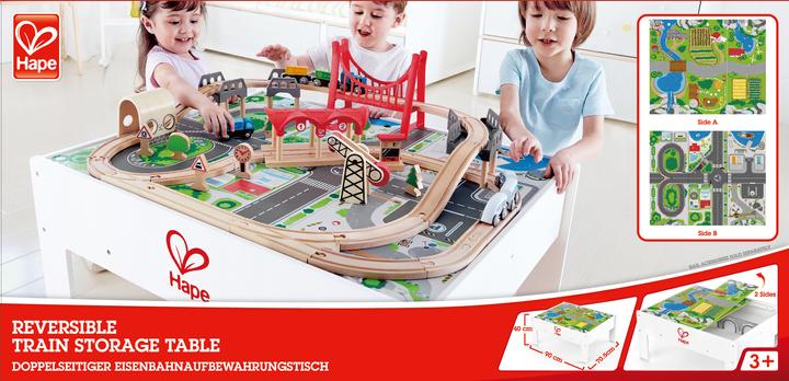 Actual product image Hape Table with storage space for Railway series