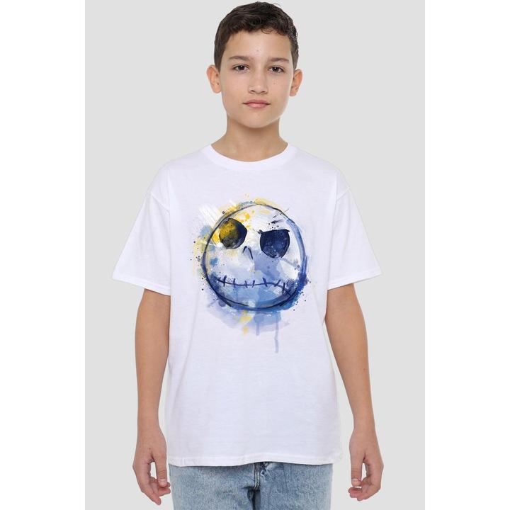 Actual product image The Nightmare Before Christmas Childrens/Kids Jack Skellington Painted T-Shirt (140)