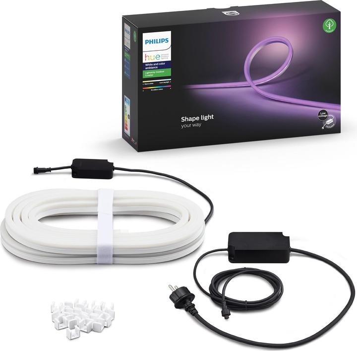 Produktbild Philips Hue Outdoor Lightstrip 5m DE-Stecker (Mehrfarbig, 500 cm, Outdoor)