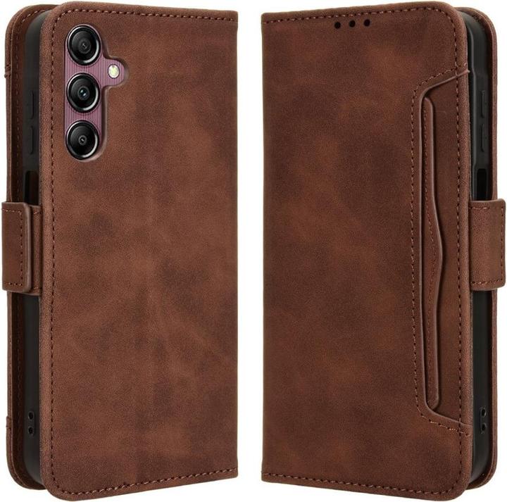 Cover-Discount Galaxy A15 - Étui avec de nombreuses poches pour cartes marron (Samsung Galaxy A15)