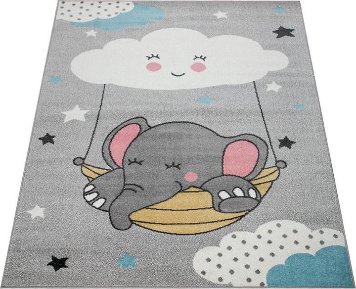 Produktbild Paco Home Kinder-Teppich Kinderzimmer Elefant Wolke (120 x 160 cm)