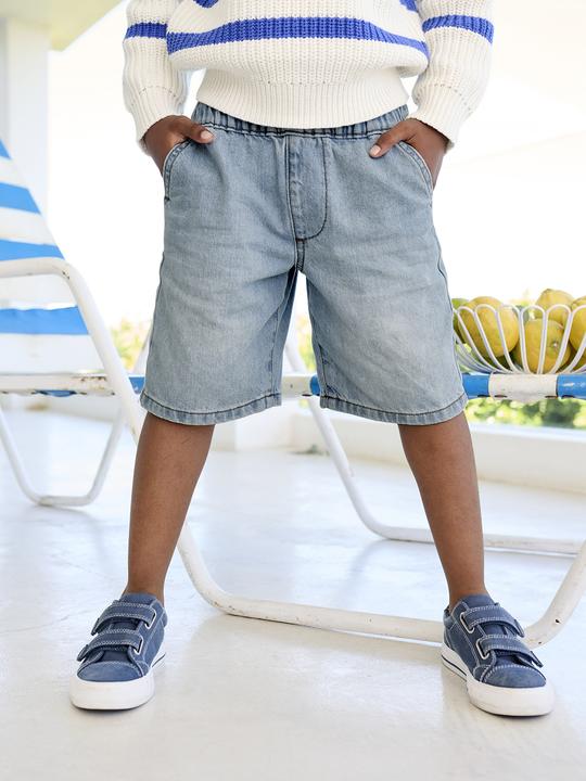 Image du produit Vertbaudet Jungen Jeans-Shorts mit Schlupfbund Oeko-Tex (104)