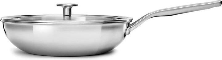 KitchenAid 3PLY Cvd Wok 28cm / 3.57L Uncoated (Wok, Acier inoxydable)