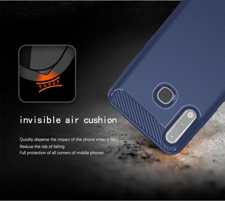 Produktbild Cadorabo TPU Ultra Slim carbon edelstahl Kombi Cover (Samsung Galaxy A70e)