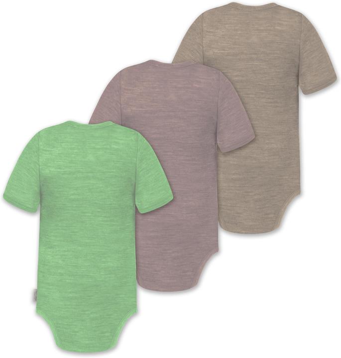 Actual product image Normani Set of 3 baby merino short-sleeved body "Tihoi" - 9319 (86)