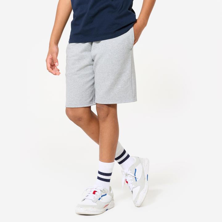 Domyos Shorts Kinder Multisport Baumwolle - graumeliert