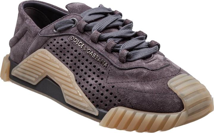 Actual product image Dolce & Gabbana ns1 suede sneakers lead grey color (41)