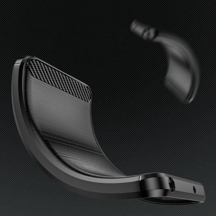 Immagine prodotto Hurtel Custodia in carbonio per Motorola Moto E13 cover in carbonio flessibile in silicone nero (Motorola Moto E13)