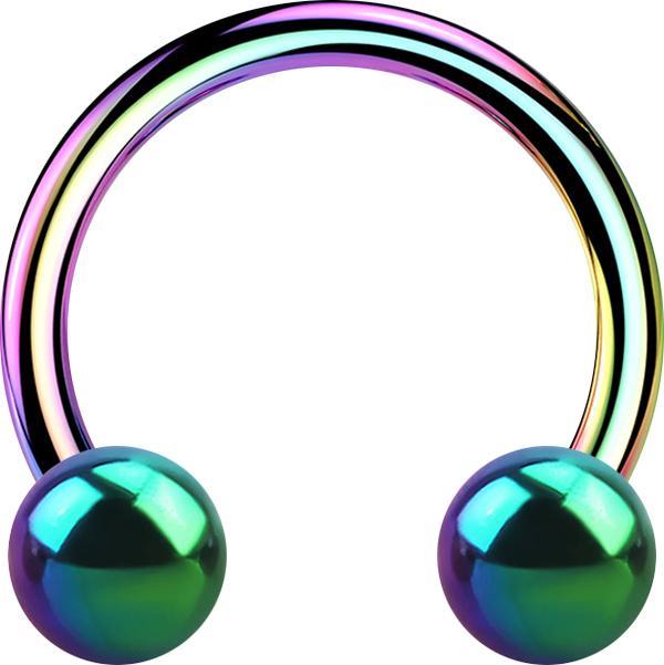 Image du produit Star Piercing Micro Circular Barbell femelle coloré avec deux billes (Titane G23, sans laiton)