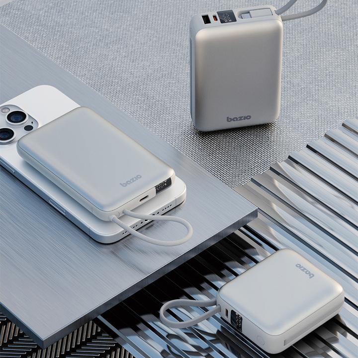 Produktbild Energea PowerBank Bazic Fusion Mag 10000mAh MagSafe Cable USB-C grey