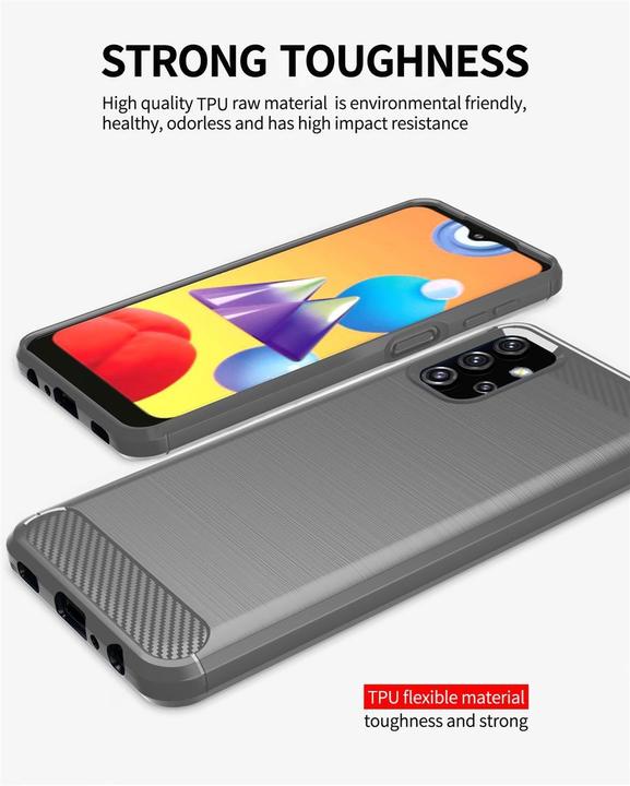 Image du produit Cadorabo TPU Ultra Slim carbon edelstahl Combi Cover (Samsung Galaxy A32 5G)