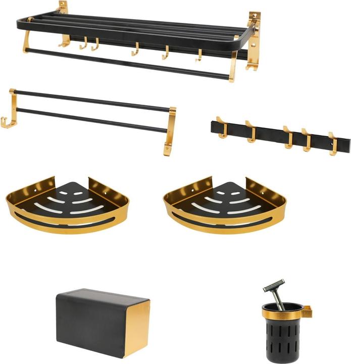 Hermex Set di accessori da bagno 6 pezzi portasciugamani Accessori da bagno Hardware