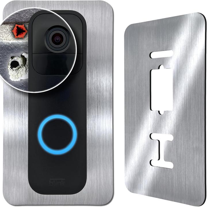 Actual product image Baron Design Edelstahl Blende für Blink Doorbell