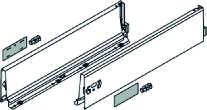 Produktbild Blum Flexible Schubkasten-Sets TANDEMBOX antaro K, seidenweiss