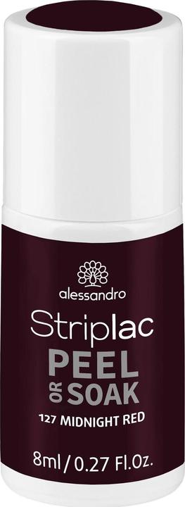 Alessandro Striplac Peel o Soak (127 Rosso notte, Smalto pelabile)