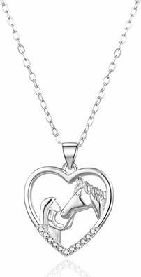 Immagine prodotto Agato Collana d'argento con ciondolo a forma di cavallo Agt-N016w