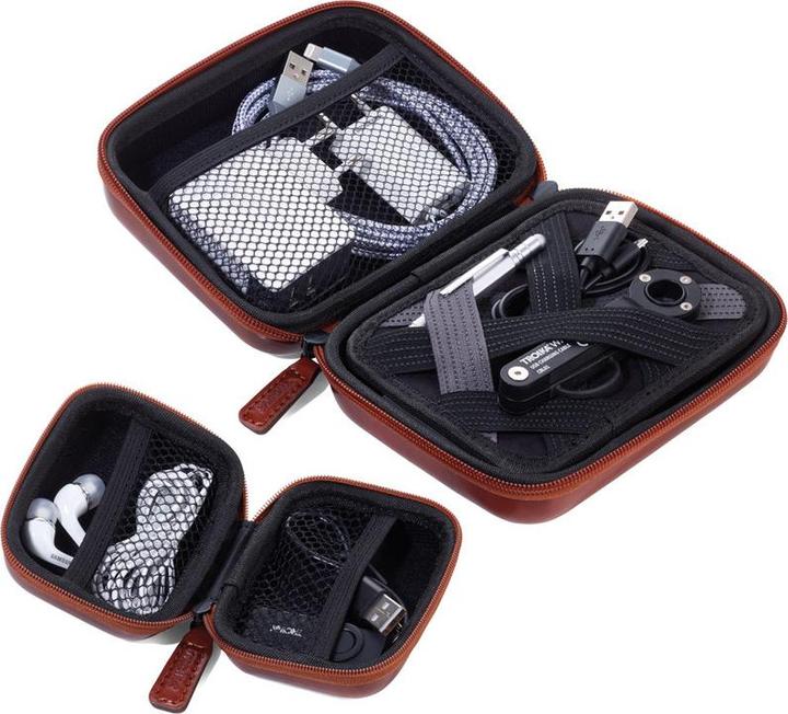 Immagine prodotto Troika Custodia per accessori da viaggio Onpack in similpelle marrone