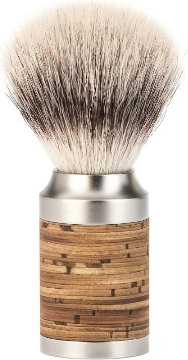 Produktbild Mühle ROCCA, Rasierpinsel, Silvertip Fibre®, HANDARBEIT, Griff aus Edelstahl/Birkenrinde (Rasierpinsel)