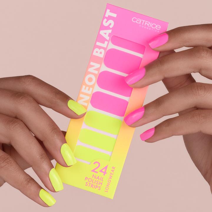 Produktbild Catrice Neon Blast Nail Polish Strips (Nagellackentferner, Gelb, Rosa)