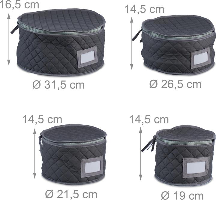 Produktbild Relaxdays 6-tlg. Geschirraufbewahrungsbox-Set (33.83 l)