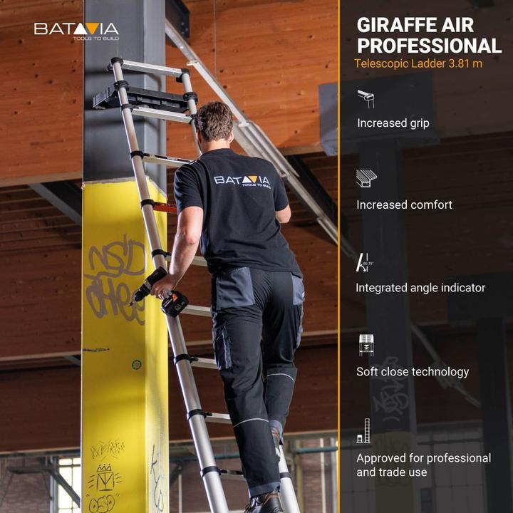Actual product image Batavia Professional Telescopic Ladder 3.81m (Telescopic ladder, 381 cm)
