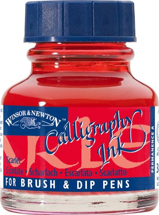 Winsor & Newton Ink Calligraphy Ink scarlet (Inkwell, Red)