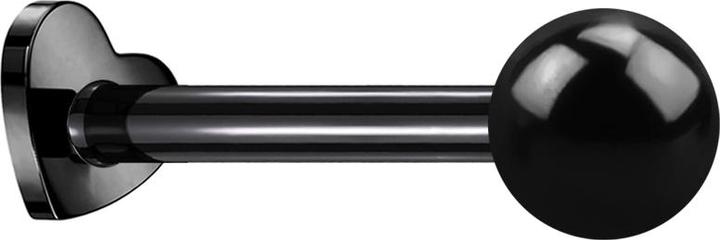 Image du produit Star Piercing Micro Labret Coeur femelle noir Boule noire (sans laiton, Titane G23)