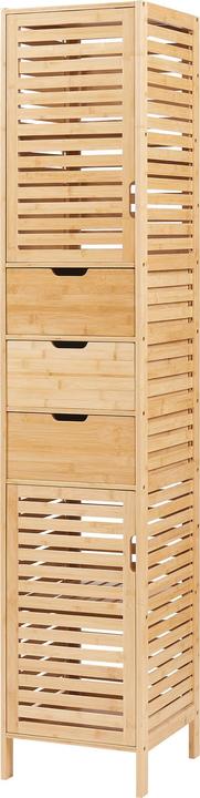 Image du produit En.Casa Hochschrank Boksereys 180x35x35 cm Bambus (180 x 35 x 35 cm)